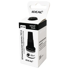 Краска штемпельная TRODAT IDEAL 7014, черная, 24 мл, на водно-глицериновой основе, 206915/<wbr/>219403