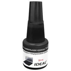 Краска штемпельная TRODAT IDEAL 7014, черная, 24 мл, на водно-глицериновой основе, 206915/<wbr/>219403