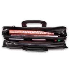 Портфель &laquo;Карьера&raquo;, 36&times;31&times;7 см, искусственная кожа, 2 отделения, на молнии, черный