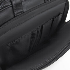 Сумка портфель BRAUBERG CARBON с отделением для ноутбука 15-16", 2 отделения, экокожа, черная, 32&times;41&times;12 см, 240399
