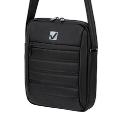 Сумка на плечо BRAUBERG COMPACT с отделением для планшета 9,7'', 2 кармана, черная, 26,5x22x5,5 см, 240500