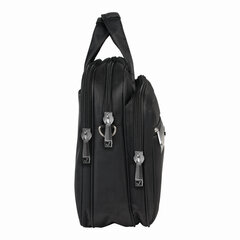 Сумка портфель BRAUBERG CONTROL с отделением для ноутбука 15-16", 2 отделения, черная, 31&times;41&times;15 см, 240508