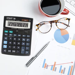 Калькулятор настольный STAFF STF-888-14 (200&times;150 мм), 14 разрядов, двойное питание, 250182