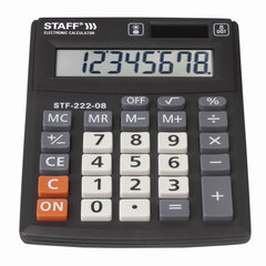 Калькулятор настольный STAFF PLUS STF-222, КОМПАКТНЫЙ (138&times;103 мм), 8 разрядов, двойное питание, 250418