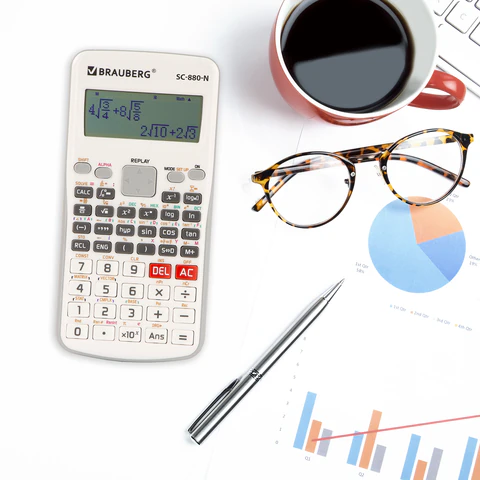 Калькулятор инженерный BRAUBERG SC-880-N, 417 функций, 10+2 разрядов, батарея, БЕЛЫЙ, 250526 - фото 15