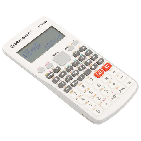Калькулятор инженерный BRAUBERG SC-880-N, 417 функций, 10+2 разрядов, батарея, БЕЛЫЙ, 250526 - фото 12