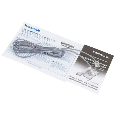 Телефон PANASONIC KX-TS2350RUW, белый, повторный набор, тональный / импульсный режим - фото 5