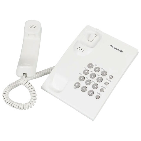 Телефон PANASONIC KX-TS2350RUW, белый, повторный набор, тональный / импульсный режим - фото 2