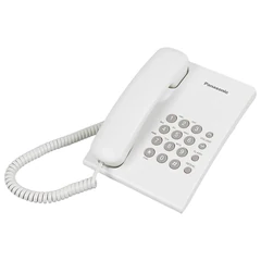 Телефон PANASONIC KX-TS2350RUW, белый, повторный набор, тональный / импульсный режим