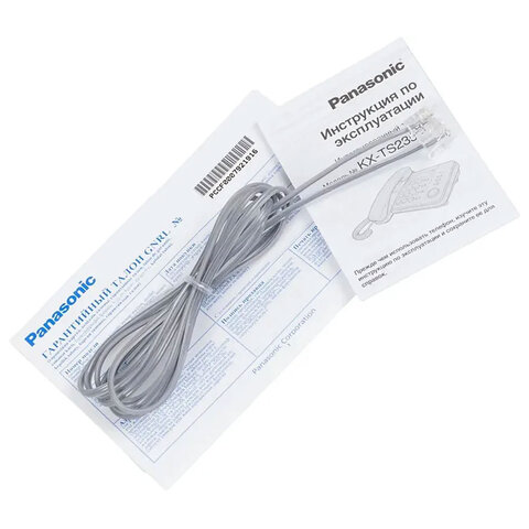 Телефон PANASONIC KX-TS2352RUB, черный, память 3 номера, повторный набор, тональный / импульсный режим, индикатор вызова - фото 5