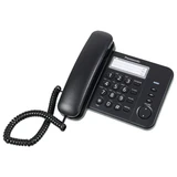 Телефон PANASONIC KX-TS2352RUB, черный, память 3 номера, повторный набор, тональный / импульсный режим, индикатор вызова