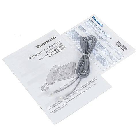 Телефон PANASONIC KX-TS2356RUB, черный, память 50 номеров, АОН, ЖК-дисплей с часами, тональный / импульсный режим - фото 5