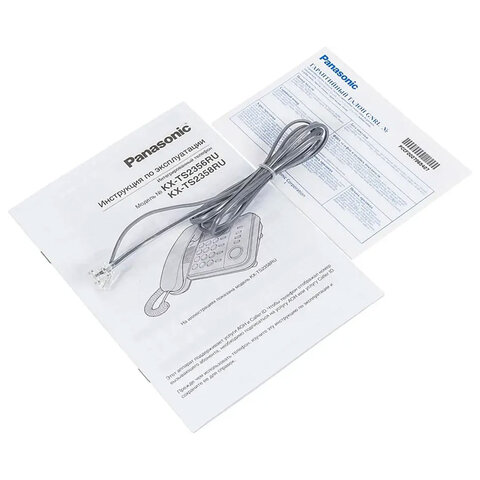 Телефон PANASONIC KX-TS2358RUB, черный, память 50 номеров, АОН, спикерфон, ЖК дисплей с часами, тональный / импульсный режим - фото 5