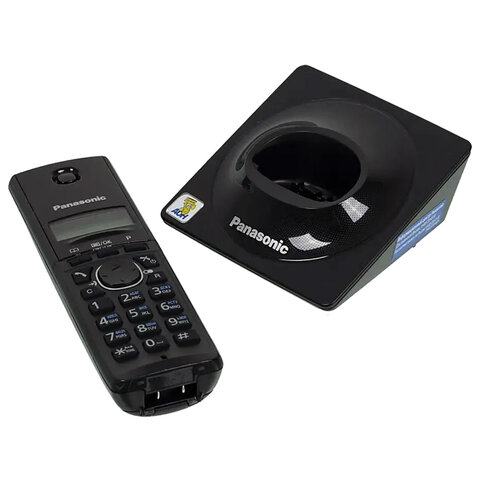 Радиотелефон PANASONIC KX-TG1711RUB, память на 50 номеров, АОН, повтор, часы/будильник, чёрный - фото 2