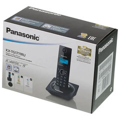 Радиотелефон PANASONIC KX-TG1711RUB, память на 50 номеров, АОН, повтор, часы/будильник, чёрный