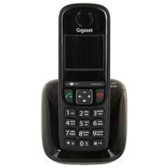 Радиотелефон Gigaset AS690, память 100 номеров, АОН, повтор, часы, черный