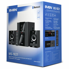 Колонки компьютерные SVEN MS-1821, 2.1, 44 Вт, Bluetooth, FM, USB, SD, черные, SV-020
