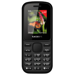 Телефон мобильный TEXET TM-130, 2 SIM, 1,77", 32 МБ, microSD, FM, фонарик, черный
