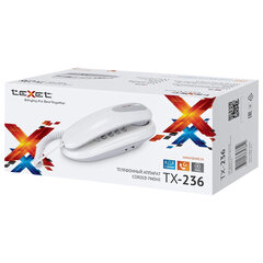 Телефон TEXET TX-236, тональный / импульсный режим, повтор, серый