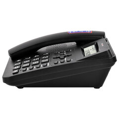 Телефон TEXET TX-264, АОН, спикерфон, тональный / импульсный режим, часы / будильник, SOS, повтор, черный