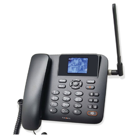 Телефон сотовый офисный TEXET FX-200, 2 SIM, 2,4", 512Мб,microSD, FM, MP3, BT, спикерфон,черный