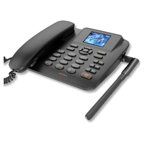Телефон сотовый офисный TEXET FX-200, 2 SIM, 2,4", 512Мб,microSD, FM, MP3, BT, спикерфон,черный