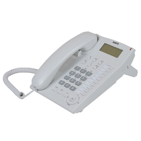 Телефон SANYO RA-S517W, спикерфон, память 30 номеров, тональный / импульсный режим, белый - фото 3