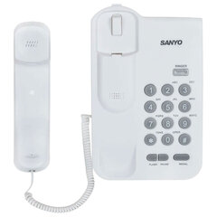 Телефон проводной SANYO RA-S108W, тональный / импульсный режим, повтор, белый