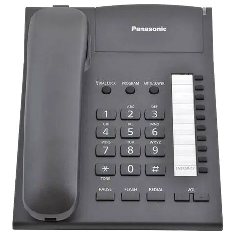 Телефон PANASONIC KX-TS2382RUB, память 10 последних набранных номеров, тональный/импульсный режим, повтор, чёрный - фото 2
