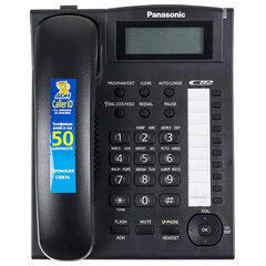 Телефон PANASONIC KX-TS2388RUB, АОН, спикерфон, память 50 номеров в справочнике, тональный/<wbr/>импульсный режим, чёрный