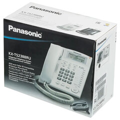 Телефон PANASONIC KX-TS2388RUB, АОН, спикерфон, память 50 номеров в справочнике, тональный/<wbr/>импульсный режим, чёрный
