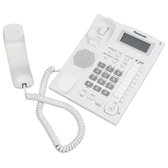 Телефон PANASONIC KX-TS2388RUW, АОН, спикерфон, память 50 номеров в справочнике, тональный/<wbr/>импульсный режим, белый