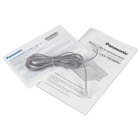 Телефон PANASONIC KX-TS2388RUW, АОН, спикерфон, память 50 номеров в справочнике, тональный/импульсный режим, белый - фото 5