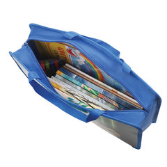 Папка на молнии с ручками ЮНЛАНДИЯ А4, 1 отделение, пластик, ширина 80 мм, &laquo;Neon car&raquo;, 270118