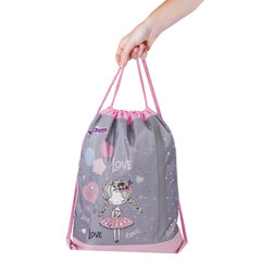 Мешок для обуви ЮНЛАНДИЯ, плотный, светоотражающая полоса, 46&times;36 см, &laquo;Girl and balloons&raquo;, 270187