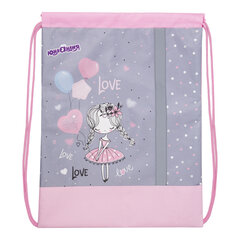 Мешок для обуви ЮНЛАНДИЯ, плотный, светоотражающая полоса, 46&times;36 см, &laquo;Girl and balloons&raquo;, 270187