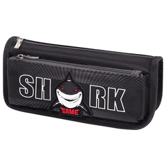 Пенал мягкий BRAUBERG, 2 отделения, полиэстер, "Shark", черный, 21х6х9 см, 270271