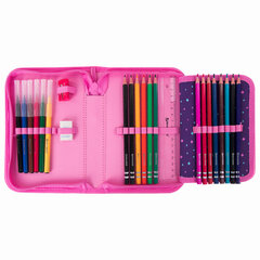 Пенал с наполнением BRAUBERG, 1 отделение, 1 откидная планка, полиэстер, 24 предмета, 21&times;14 см, &laquo;Sweet dream&raquo;, 270316