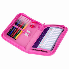 Пенал с наполнением BRAUBERG, 1 отделение, 1 откидная планка, полиэстер, 24 предмета, 21&times;14 см, &laquo;Sweet dream&raquo;, 270316