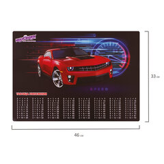 Настольное покрытие ЮНЛАНДИЯ, А3+, пластик, 46&times;33 см, &laquo;Red Car&raquo;, 270398