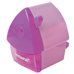 Точилка механическая ПИФАГОР &laquo;Домик гнома&raquo;, металлический механизм, корпус розовый, 270424