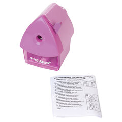 Точилка механическая ПИФАГОР &laquo;Домик гнома&raquo;, металлический механизм, корпус розовый, 270424