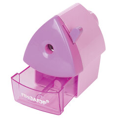 Точилка механическая ПИФАГОР &laquo;Домик гнома&raquo;, металлический механизм, корпус розовый, 270424