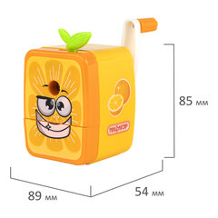 Точилка механическая ПИФАГОР &laquo;Апельсин&raquo;, корпус оранжевый, 270426