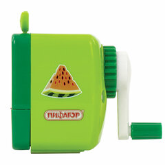 Точилка механическая ПИФАГОР &laquo;Арбуз&raquo;, корпус зелёный/<wbr/>красный, 270427