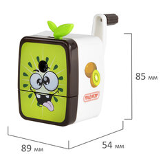 Точилка механическая ПИФАГОР &laquo;Киви&raquo;, корпус белый/<wbr/>салатовый, 270428