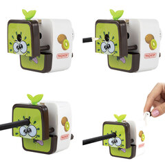 Точилка механическая ПИФАГОР &laquo;Киви&raquo;, корпус белый/<wbr/>салатовый, 270428