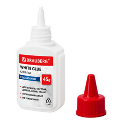 Клей ПВА КОМПЛЕКТ 10 штук х 45 г (бумага, картон, дерево), ВЫГОДНАЯ УПАКОВКА, BRAUBERG, 270433