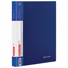 Изображение товара Папка на 4 кольцах формата А4 с объемом до 170 листов BRAUBERG EXTRA синяя