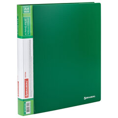 Изображение товара Папка на 4 кольцах, ширина 25 мм, BRAUBERG EXTRA, до 170 листов, ЗЕЛЕНАЯ, 0,7 мм, 270546